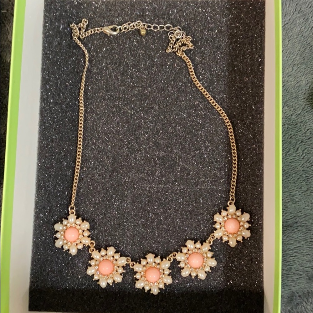 Pink and White Floral Necklace